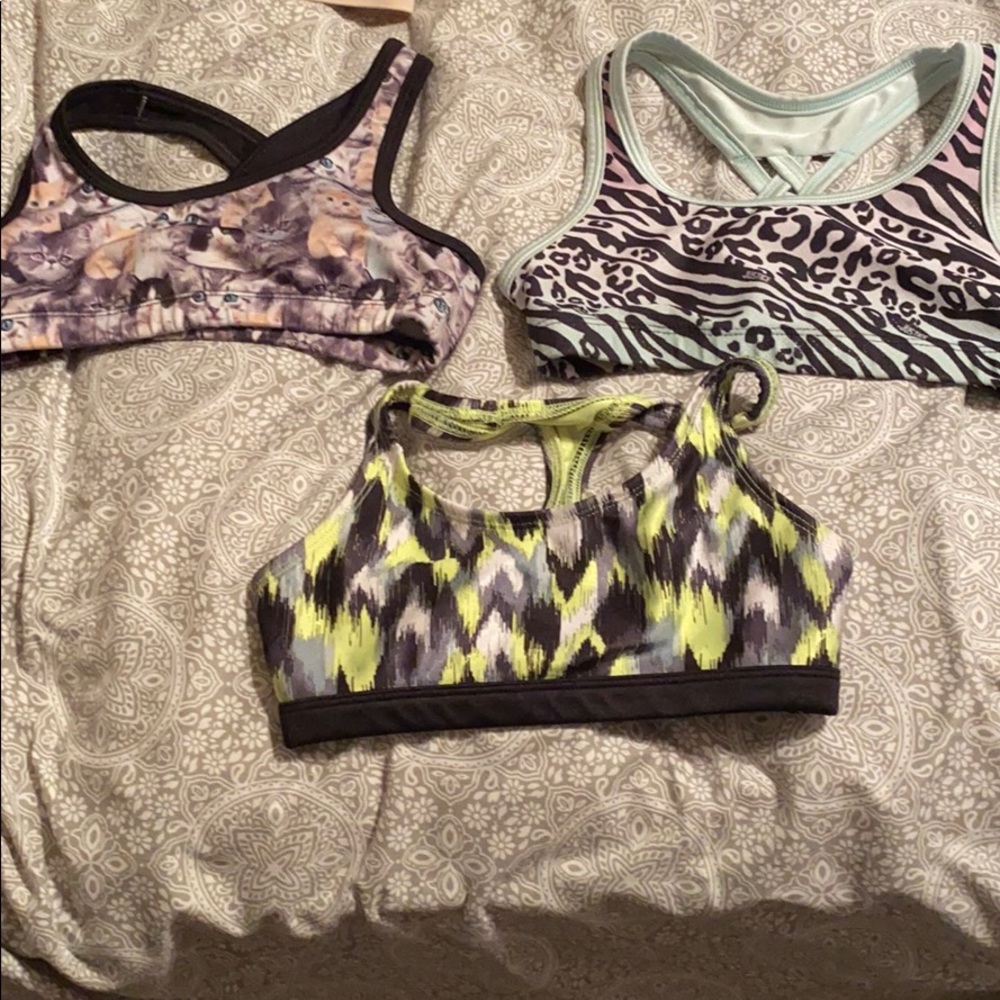 Bundle of 3 justice sports bras